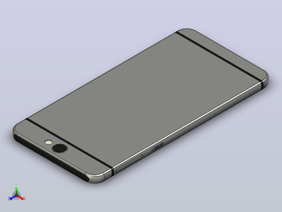 htc one a9手机12正等轴测图