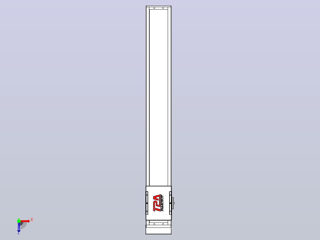 滚珠丝杠直线轴带导轨全封闭TPA-HCR-110D-1610C-L750-MP-Y-P40-N3俯视图