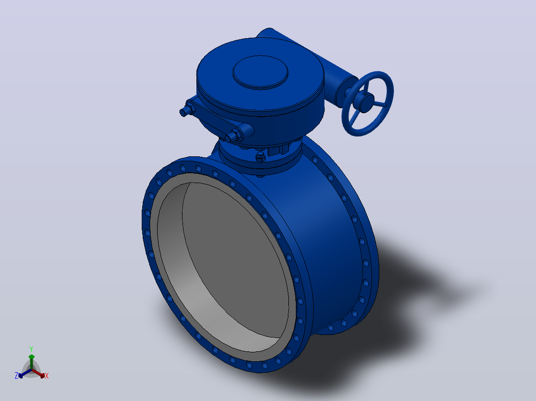 法兰硬密封蝶阀[1-DN900法兰硬密封蝶阀]主视图