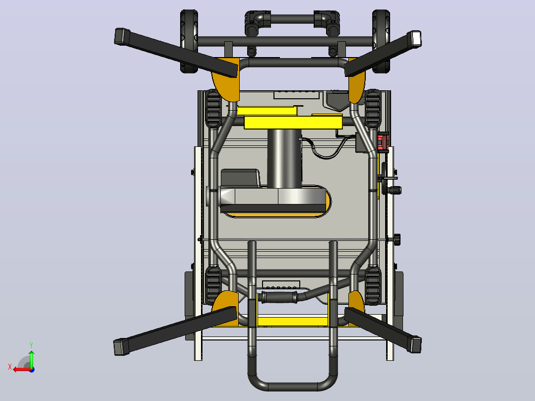 台架DWE74911上的台锯DeWalt DWE7492后视图