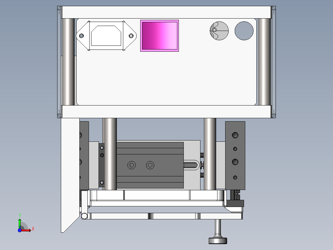 弯曲矫正治具（sw18可编辑+工程图）前视图