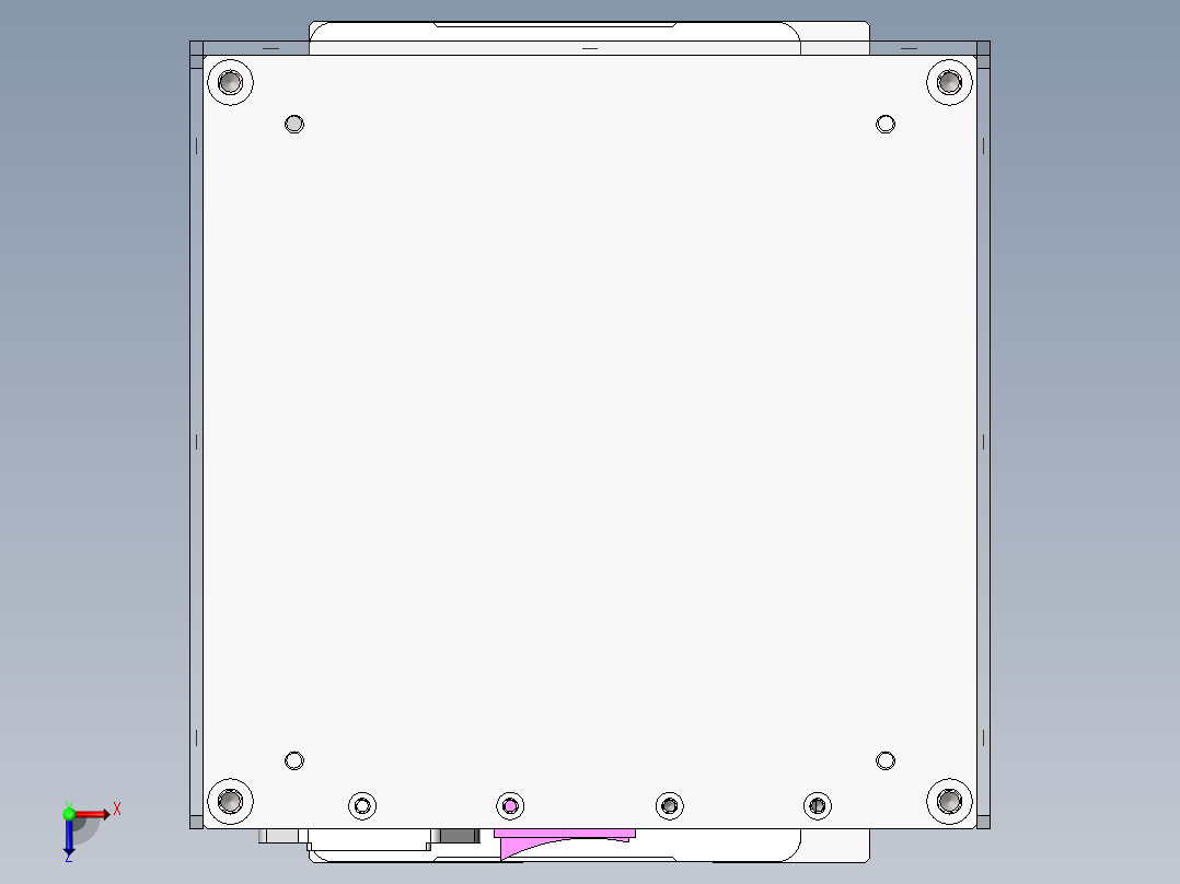 弯曲矫正治具（sw18可编辑+工程图）俯视图