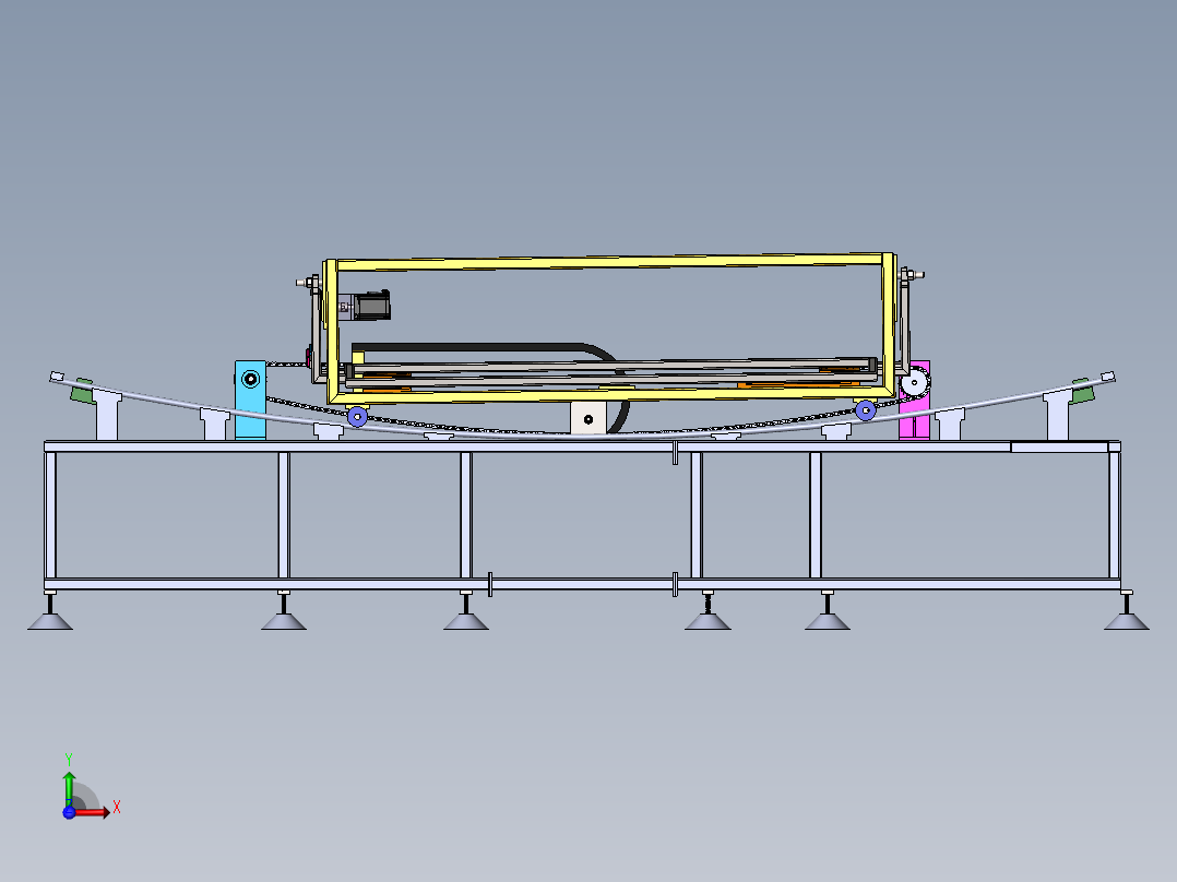 古筝烘烤机sw16可编辑前视图