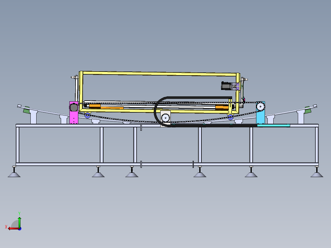 古筝烘烤机sw16可编辑后视图