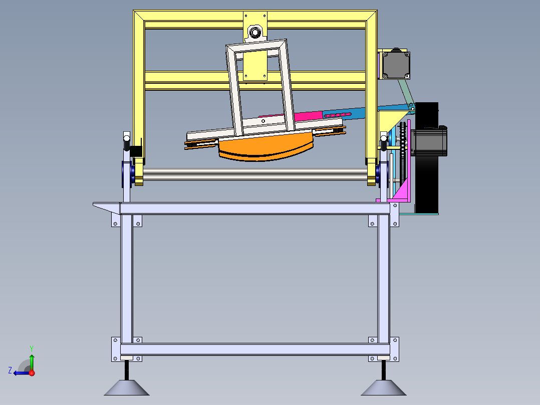 古筝烘烤机sw16可编辑右视图