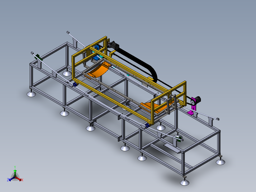 古筝烘烤机sw16可编辑正等轴测图