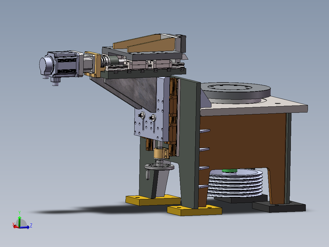 结构详细的简易车床含工程图sw16可编辑