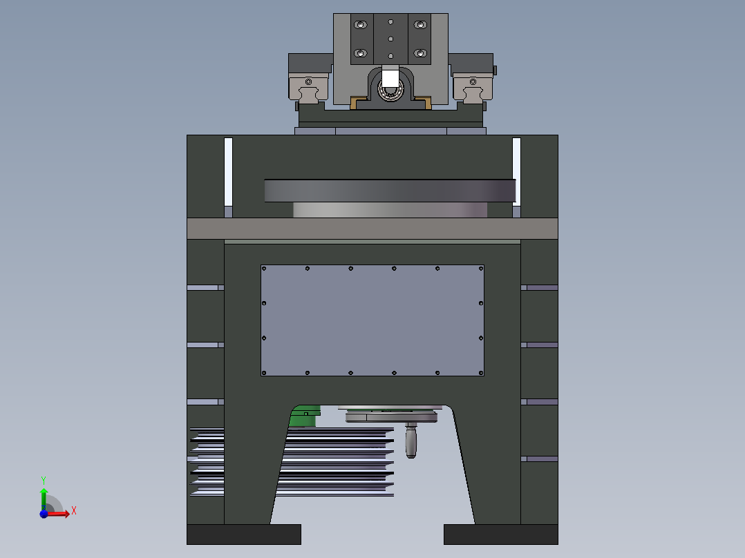 结构详细的简易车床含工程图sw16可编辑前视图