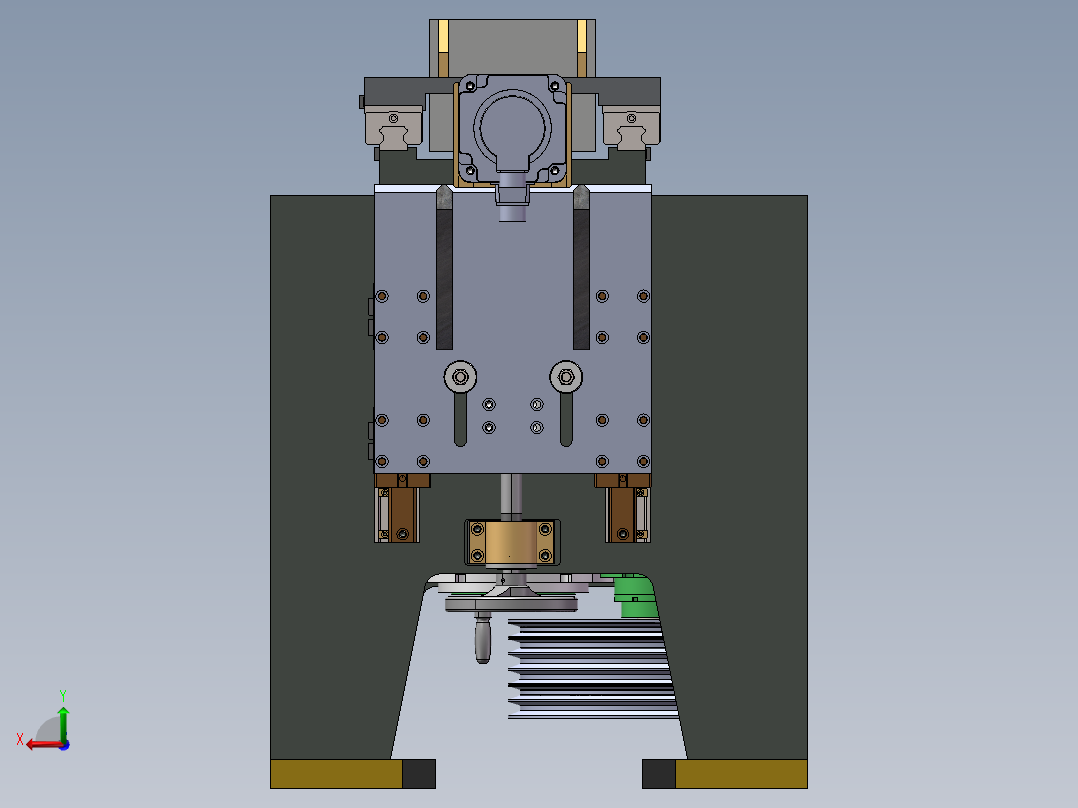 结构详细的简易车床含工程图sw16可编辑后视图