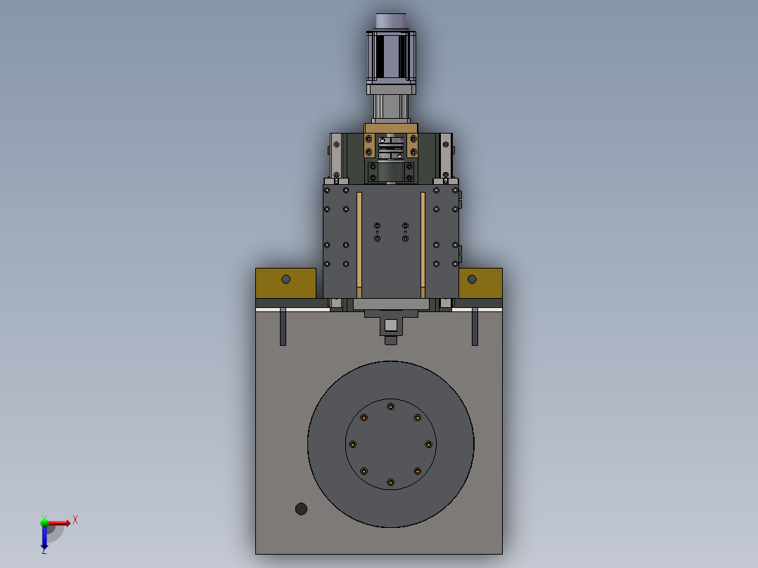 结构详细的简易车床含工程图sw16可编辑俯视图