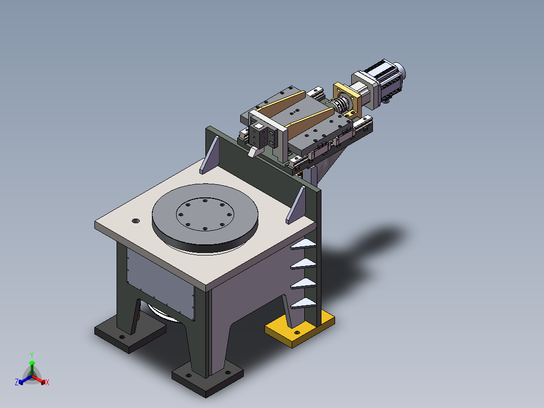 结构详细的简易车床含工程图sw16可编辑正等轴测图