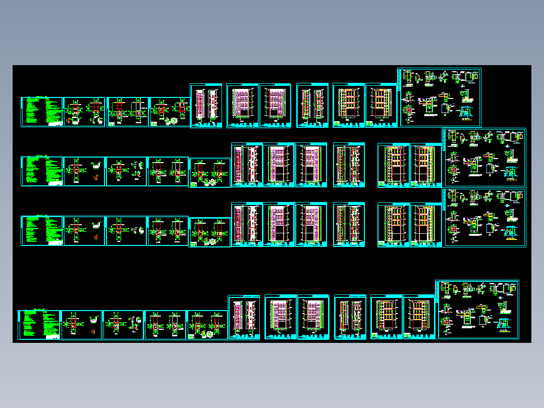 钢结构观光电梯井道施工CAD图纸