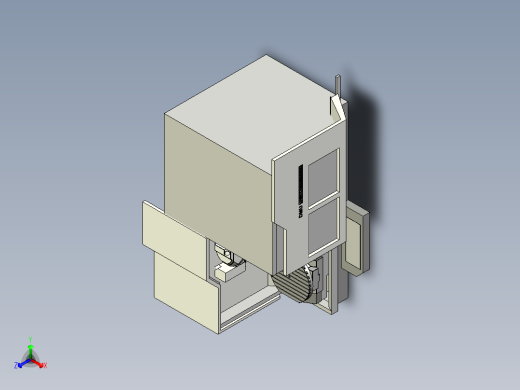 DMU 125P万能铣床造型简易模型3D图纸 STEP格式
