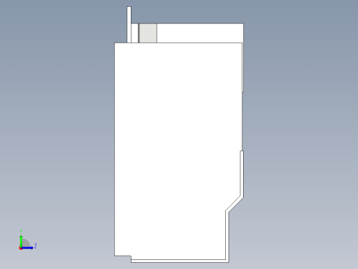 DMU 125P万能铣床造型简易模型3D图纸 STEP格式左视缩略图