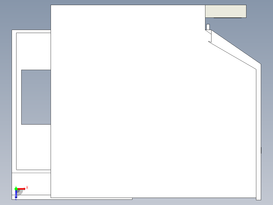 DMU 125P万能铣床造型简易模型3D图纸 STEP格式俯视图