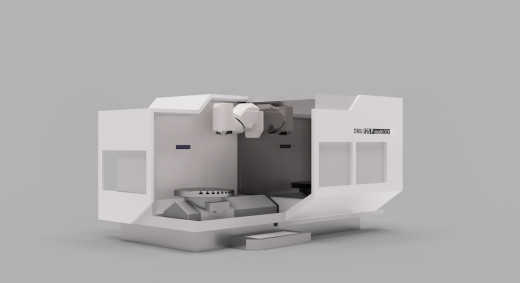DMU 125P万能铣床造型简易模型3D图纸 STEP格式缩略图