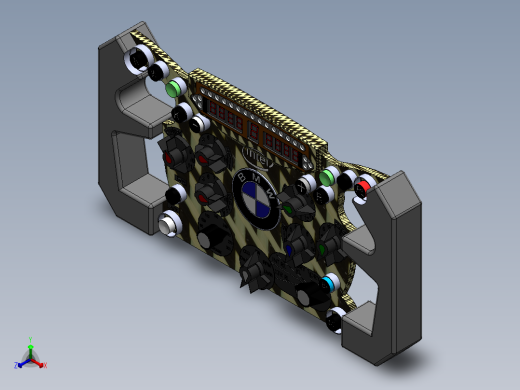 solidworks F1赛车方向盘正等轴测缩略图