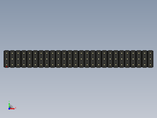 彩色公头100mil（2.54mm）系列-DS1021_black_3x26p_100mil_Type43_rev1.0前视缩略图