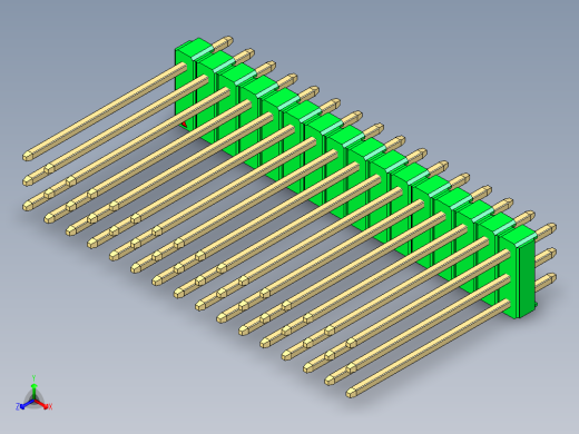 彩色公头100mil（2.54mm）系列-DS1021_green_3x16p_100mil_Type19_rev1.0