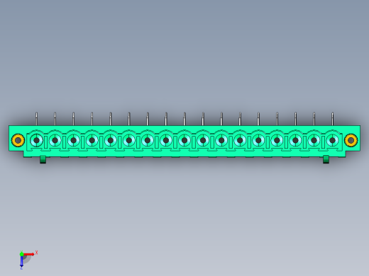 DEGSON 2EDG（M） 系列 5.0mm 螺丝锁紧可插拔接线端子组-2EDGAM-5.0-17P-14-00AH俯视缩略图