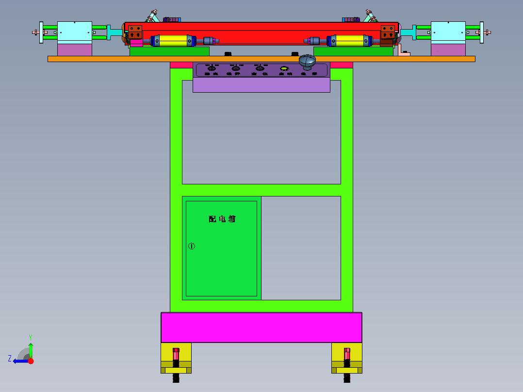油烟机不锈钢长油盒定位夹具右视图