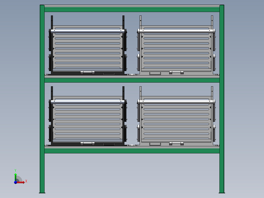 档案盒分隔架前视图
