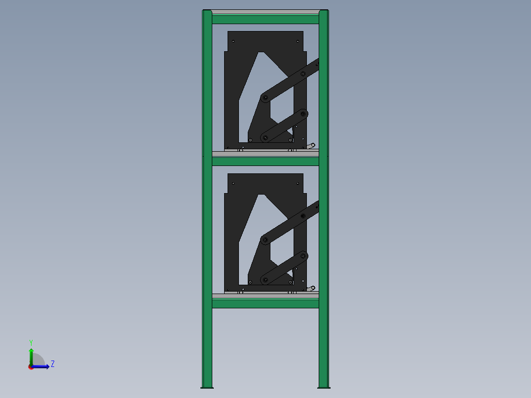 档案盒分隔架左视图