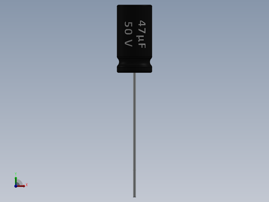 电容器 二极管 电阻器-Capacitor 47uF-50V前视图