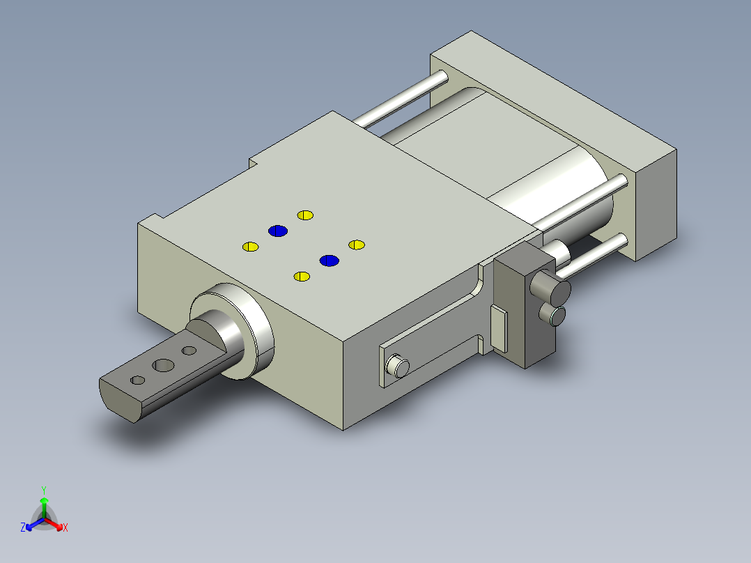 德克斯TUNKERS气缸数模SZK_63x40_A22_T12_TUENKERS主视图