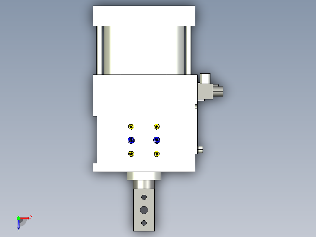 德克斯TUNKERS气缸数模SZK_63x40_A22_T12_TUENKERS俯视图