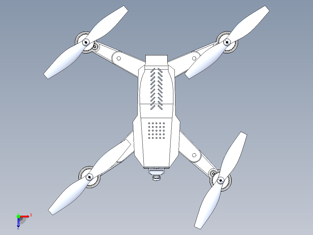 四轴无人机Ⅲ俯视图