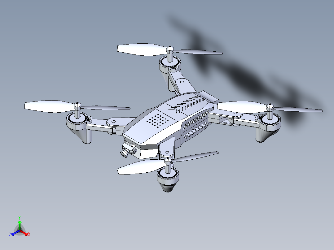 四轴无人机Ⅲ正等轴测图