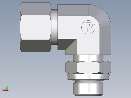 卡套式工业通用硬管接头EO_Adjustable_Locknut_elbow_WEE12ZSRCF后视缩略图