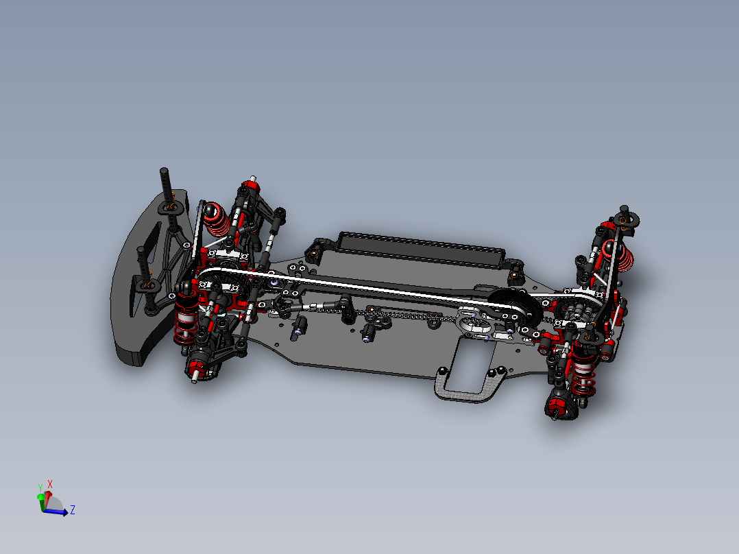 减震器差速器3d图纸 汽车减震缓冲器sw设计 底盘组件减震差速器3d