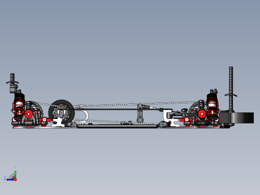 减震器差速器3d图纸 汽车减震缓冲器sw设计 底盘组件减震差速器3d左视缩略图