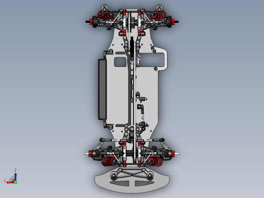减震器差速器3d图纸 汽车减震缓冲器sw设计 底盘组件减震差速器3d俯视缩略图