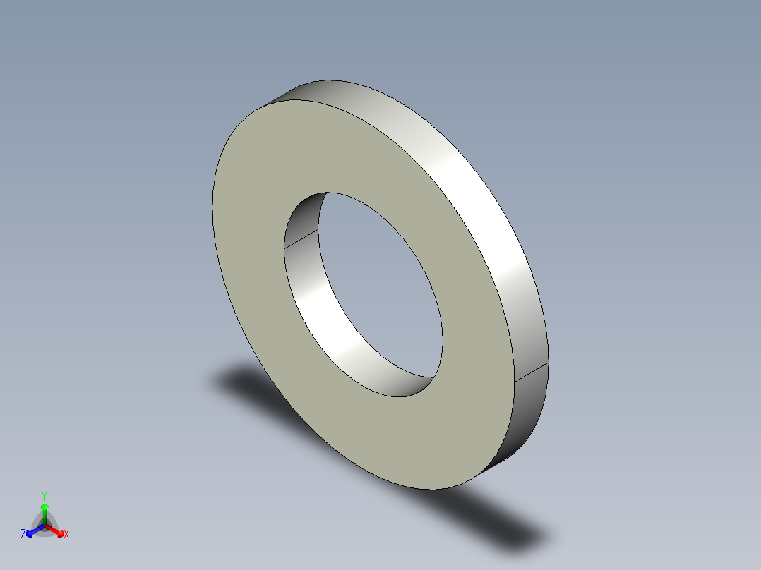 M8 screw size FLAT WASHER.IGS正等轴测图