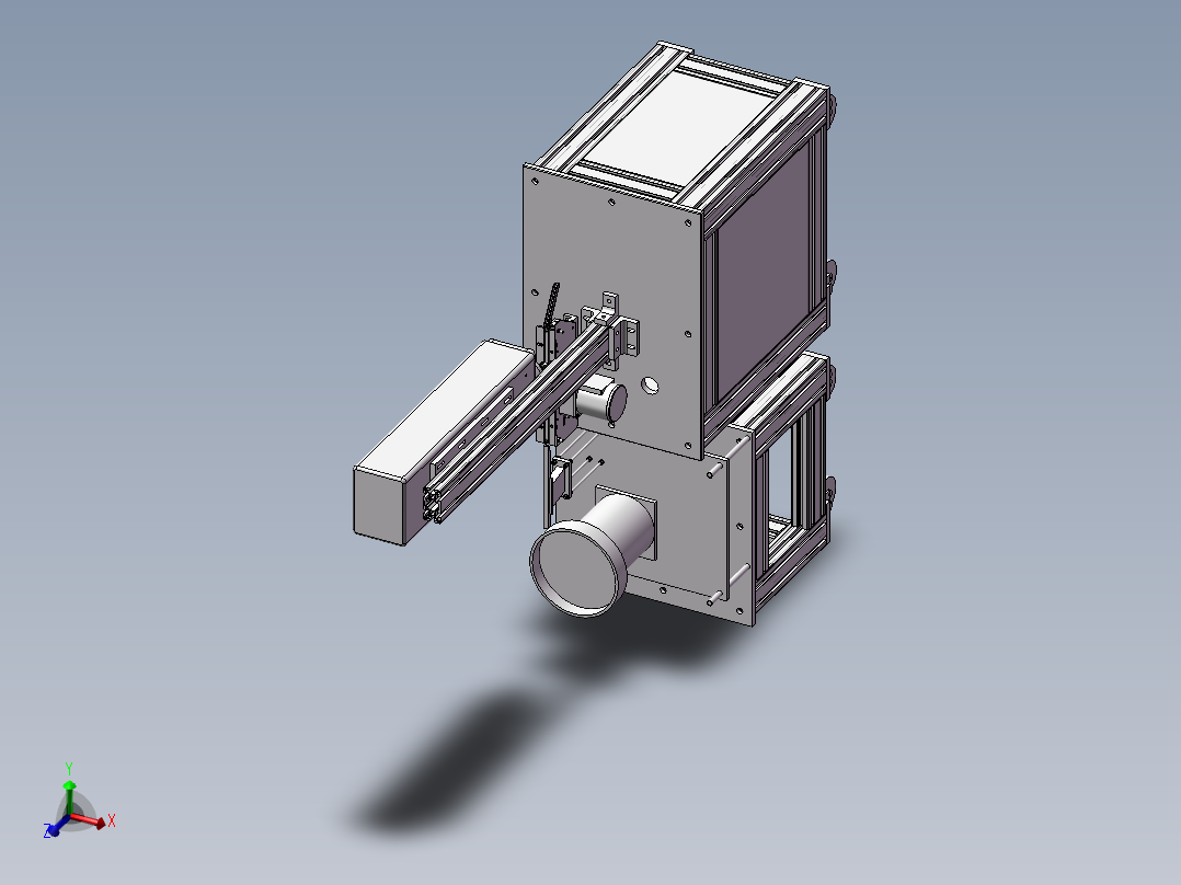 镭射机3D+2D图主视图