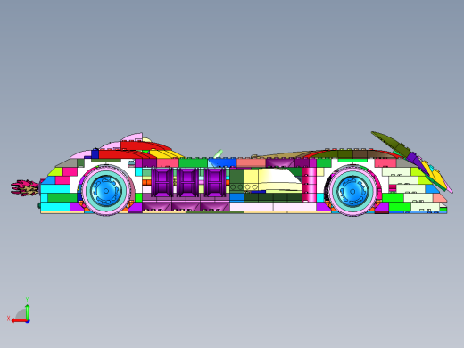 复仇火箭蝙蝠车积木后视缩略图