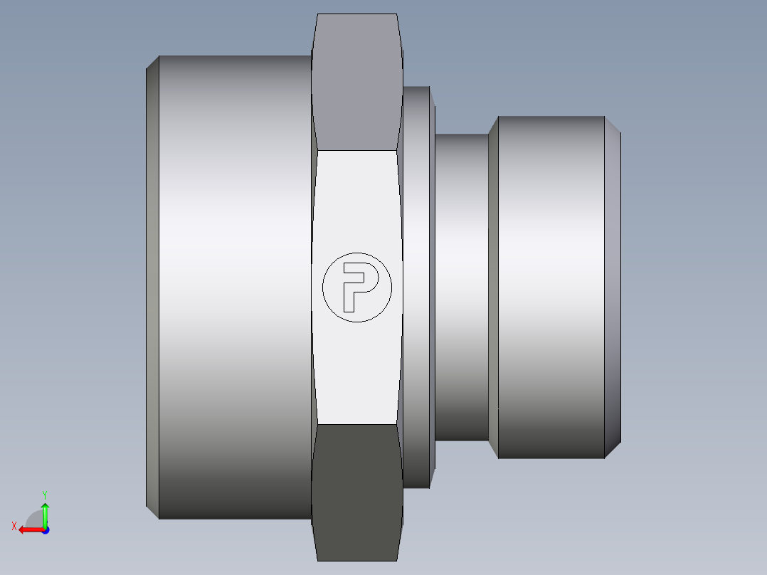 卡套式工业通用硬管接头EO_Male_Stud_connector_GE35LR171X后视图