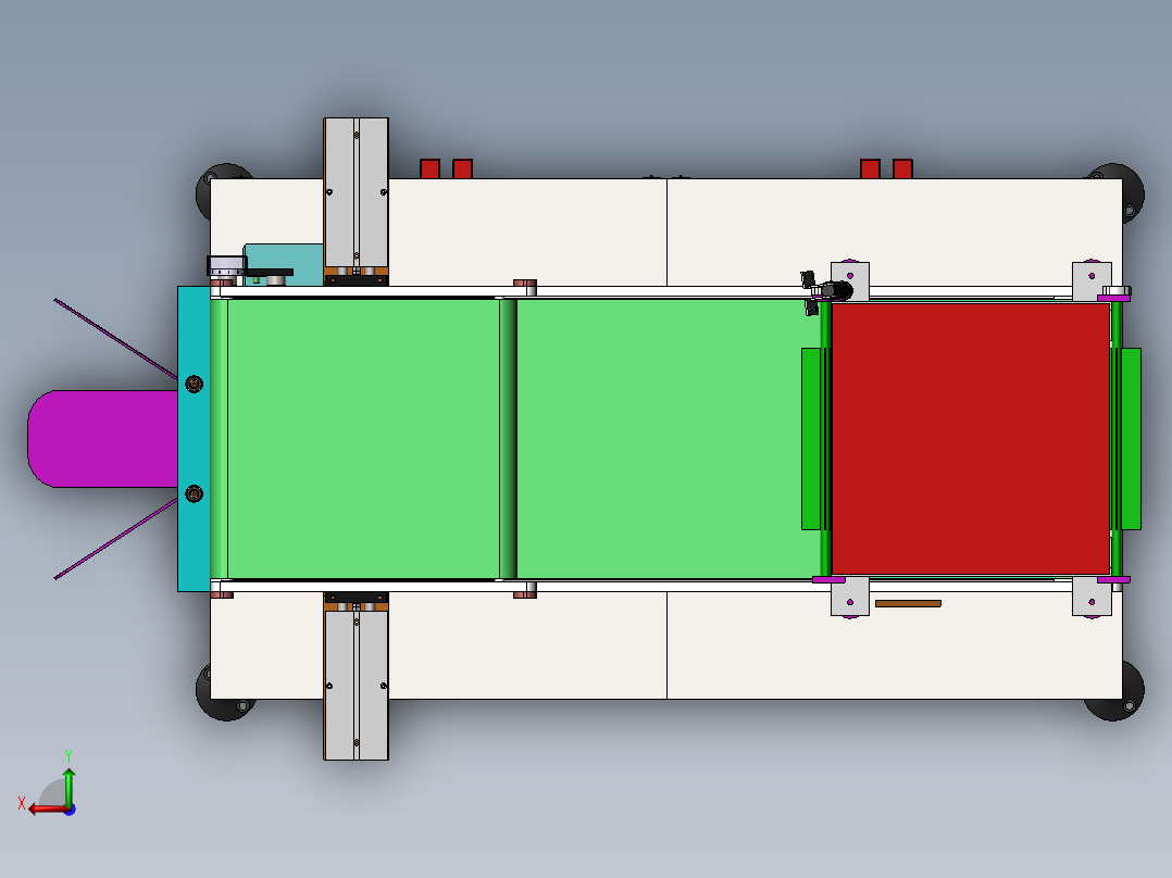 水平螺旋设备后视图
