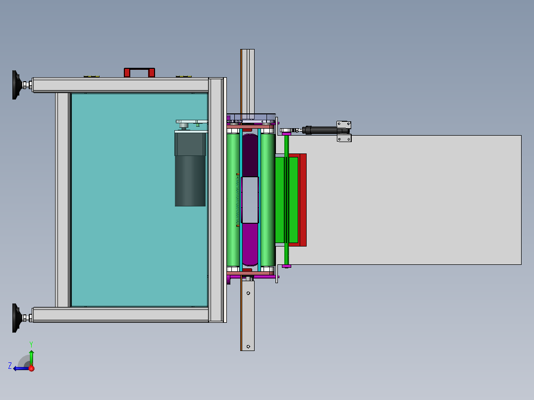 水平螺旋设备右视图