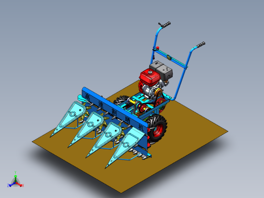 高速割晒机正等轴测缩略图
