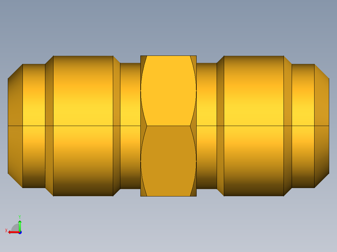 扩口式工业通用硬管接头Union 42F-12后视图