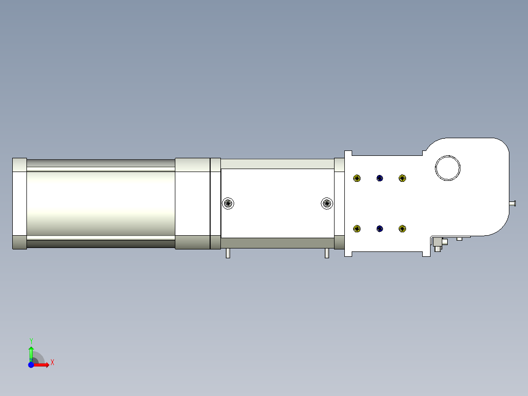 德克斯TUNKERS气缸数模KS_160_2_BD_A00_T12_135GRAD前视图