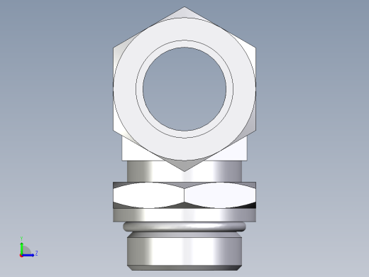 卡套式工业通用硬管接头EO_Adjustable_locknut_branch_tee_TEE28LMORCF左视缩略图