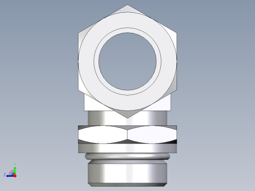 卡套式工业通用硬管接头EO_Adjustable_locknut_branch_tee_TEE28LMORCF右视缩略图