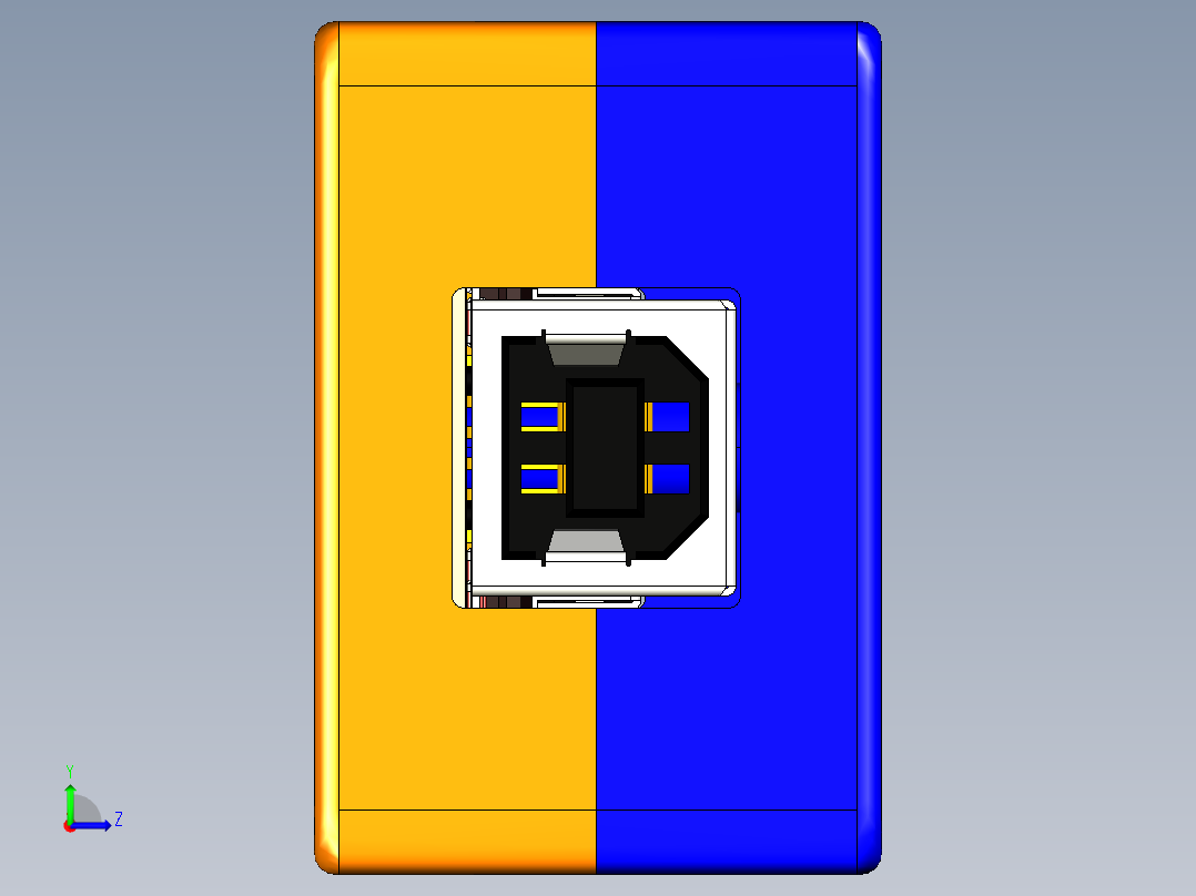 usb隔离器左视图