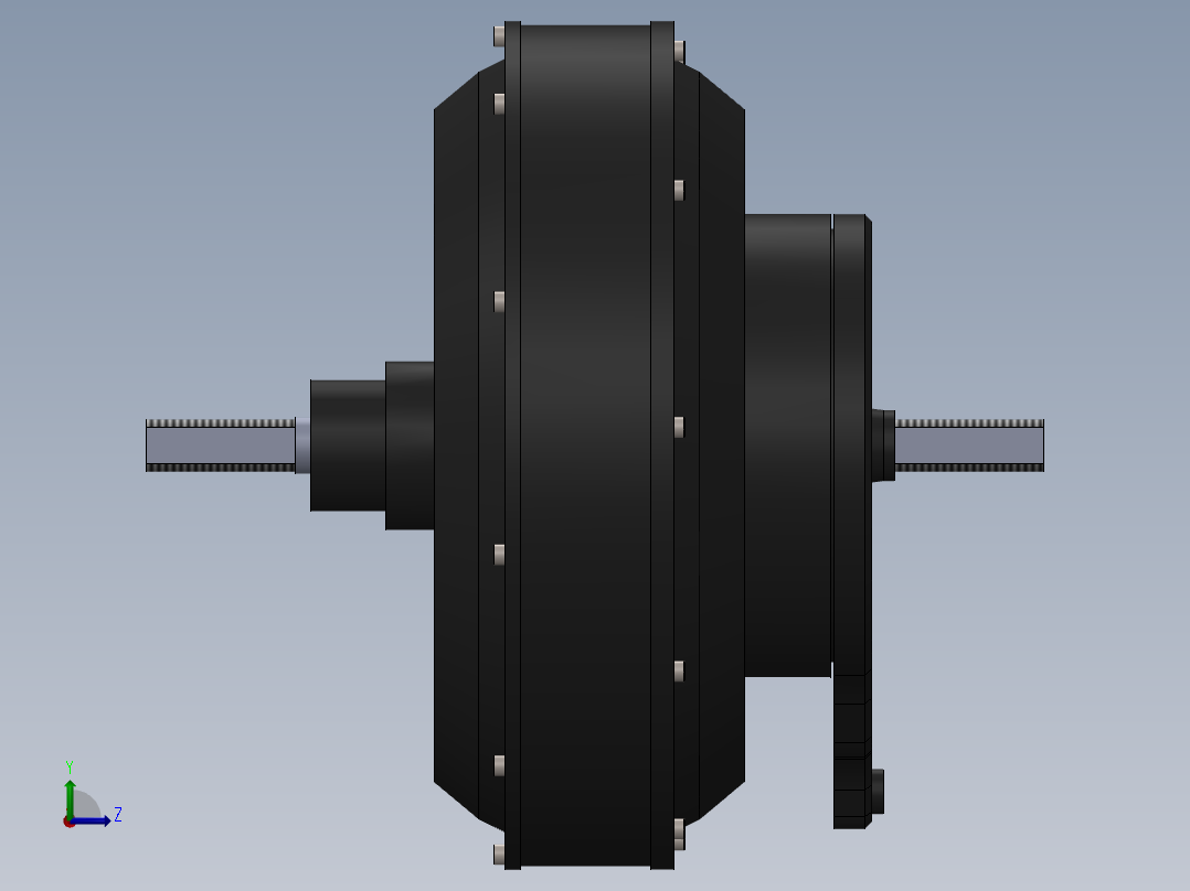 轮毂电机 (3)左视图