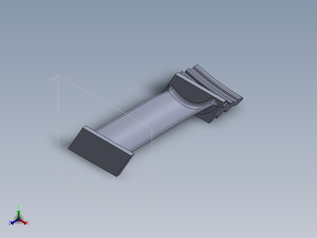 涡轮 叶片 涡扇 (40)正等轴测图